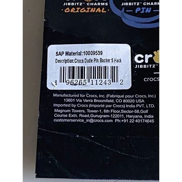 5 Pack Crocs Jibbitz Dude Pin Backer Alien Dominoes Peace Pizza Slice NEW - Picture 12 of 12